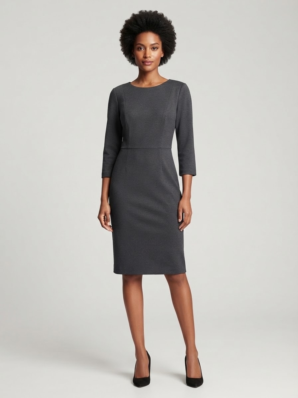 Adrianna Papell Classic Black Sheath Dress With Tie Back Size 10